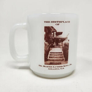 Atlanta GA The Birthplace Of Dr. Martin Luther King. Jr Glasbake White Mug USA